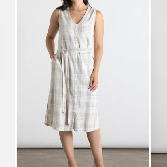 Bridge & Burn Dresses & Skirts - Bridge & Burn Tracey ivory plaid dress - NWT!